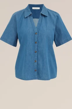 denim blouse
