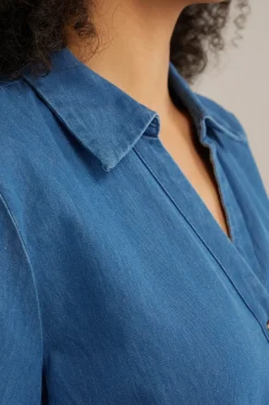 denim blouse