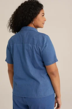 denim blouse - Curve