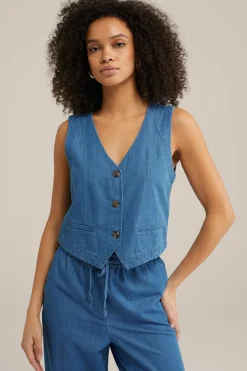 denim gilet