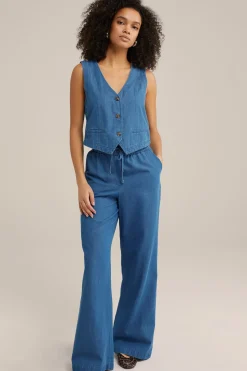 denim gilet