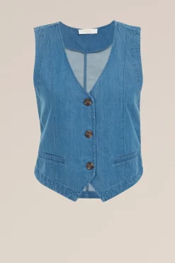 denim gilet