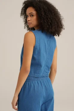 denim gilet
