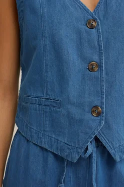 denim gilet