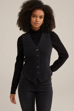 denim gilet