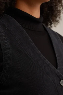 denim gilet