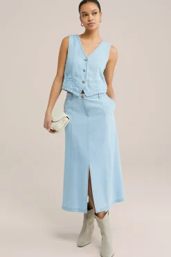 denim gilet