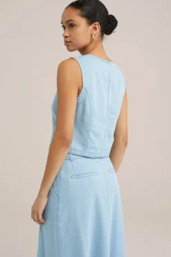 denim gilet