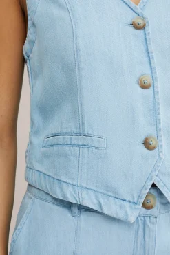 denim gilet