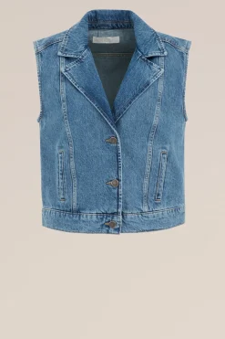 denim gilet