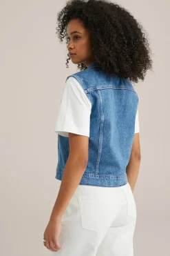 denim gilet