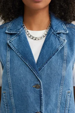 denim gilet