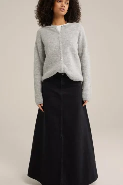 denim maxi rok