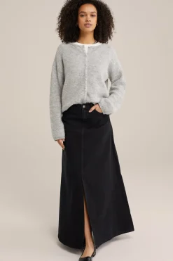 denim maxi rok