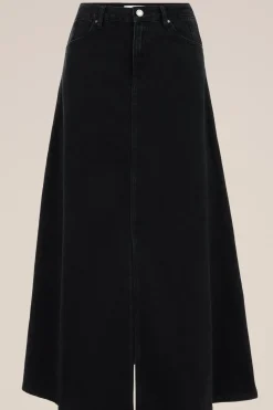 denim maxi rok