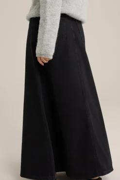 denim maxi rok