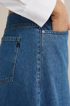 denim maxi rok