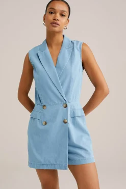 denim playsuit