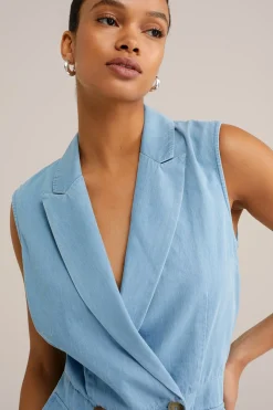denim playsuit