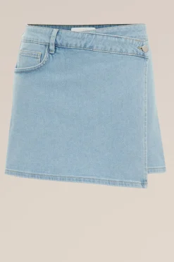 denim skort