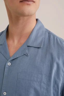 easy care linnenmix overhemd