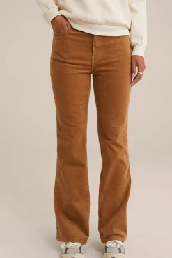 flared broek van corduroy