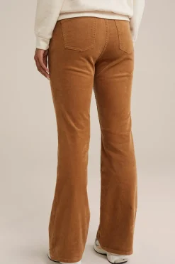 flared broek van corduroy