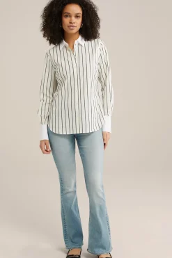 flared jeans met stretch
