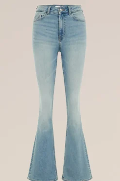 flared jeans met stretch