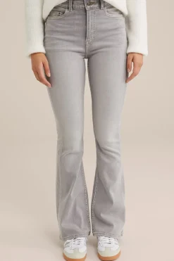 flared jeans met stretch