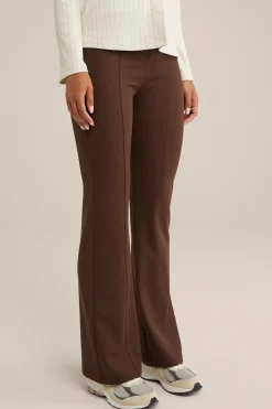 flared jersey broek