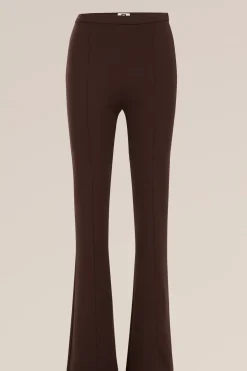 flared jersey broek
