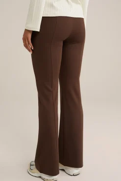 flared jersey broek