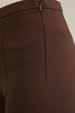 flared jersey broek
