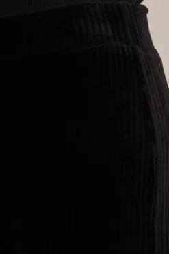 flared legging van ribstof