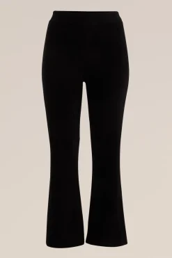 flared legging van ribstof - Curve