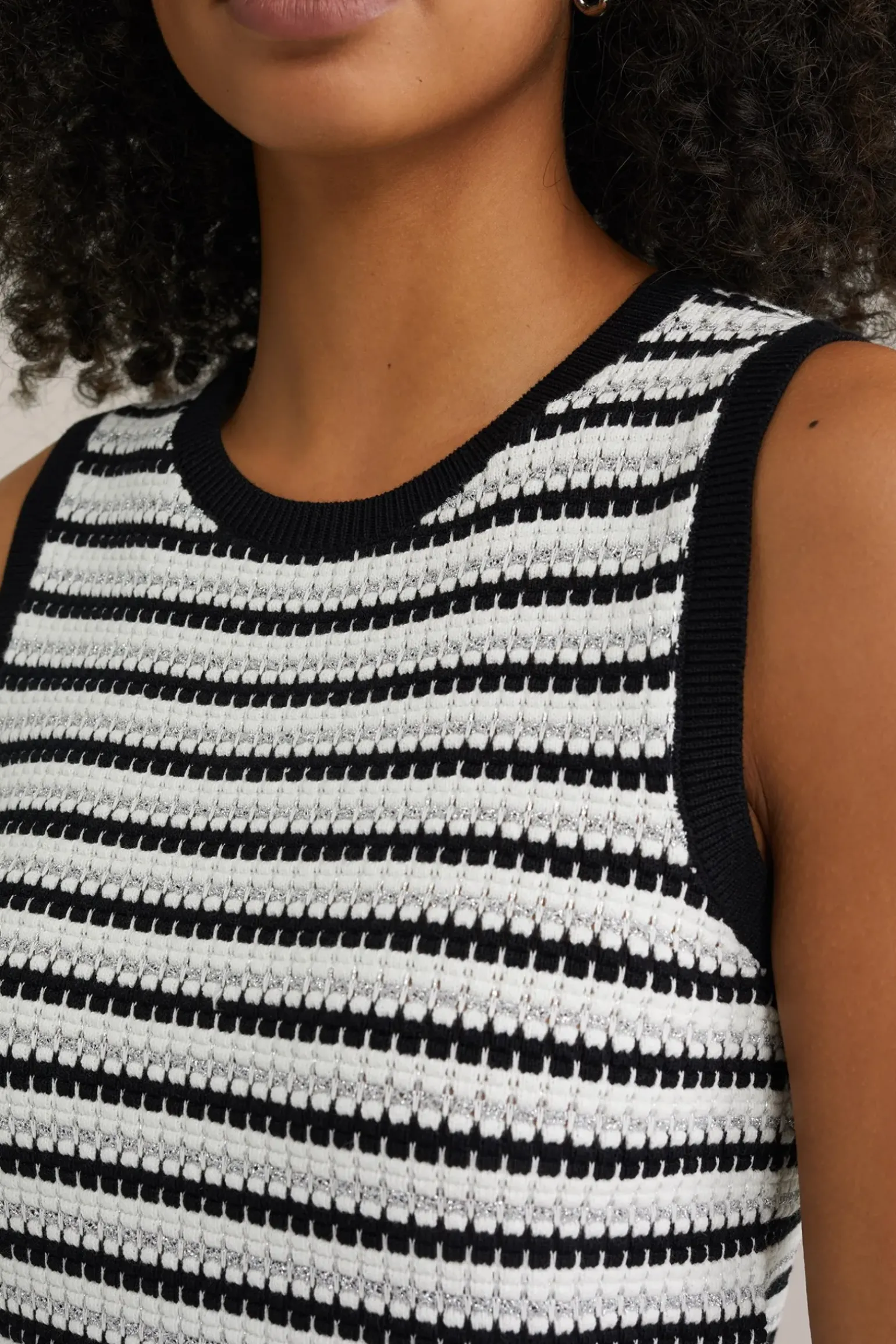 gebreide top met glittergaren