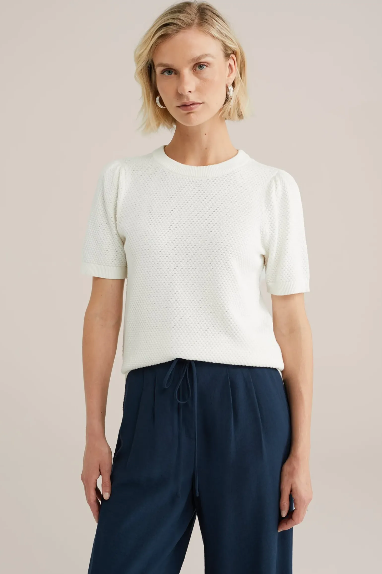 gebreide trui met structuur