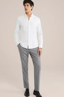 gebreid oxford overhemd