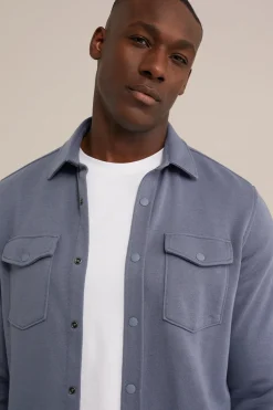 gebreid smart overshirt van katoenmix