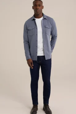 gebreid smart overshirt van katoenmix