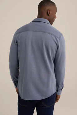 gebreid smart overshirt van katoenmix