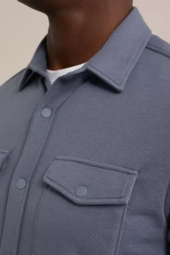 gebreid smart overshirt van katoenmix