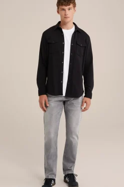 gebreid smart overshirt van katoenmix