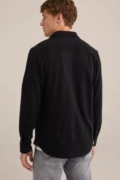 gebreid smart overshirt van katoenmix