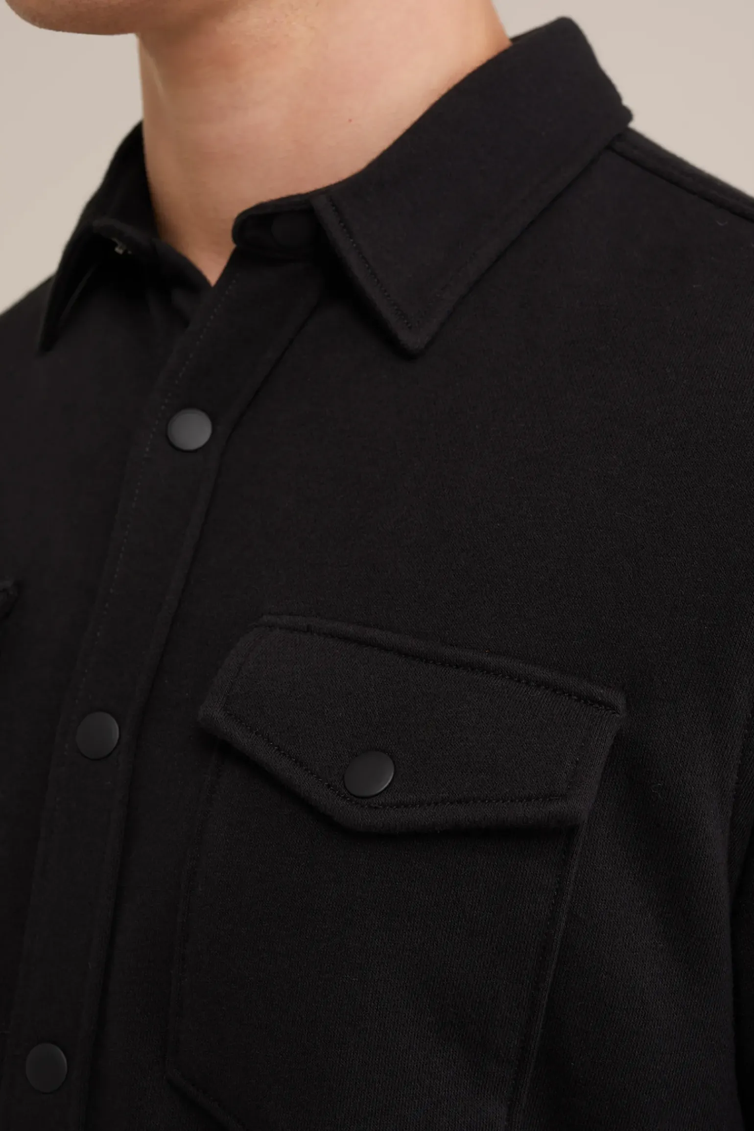 gebreid smart overshirt van katoenmix