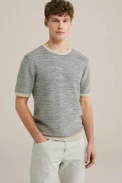 gebreid T-shirt met dessin