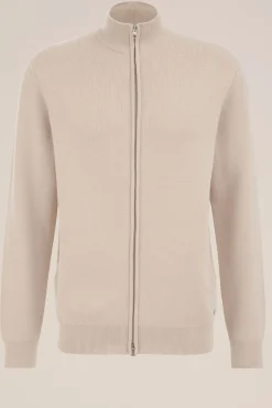 Gebreid vest met opstaande kraag