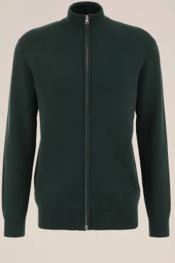 Gebreid vest met opstaande kraag