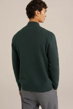 Gebreid vest met opstaande kraag